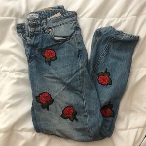 flower jeans